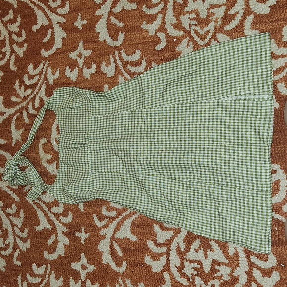 Reformation Isha Linen Dress avocado check/Gingham size 0 - Picture 4 of 15